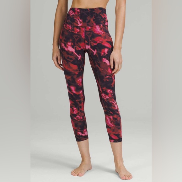 NWOT Lululemon Align High-Rise Crop 21" Intensity Pink Blossom Multi - Picture 3 of 8